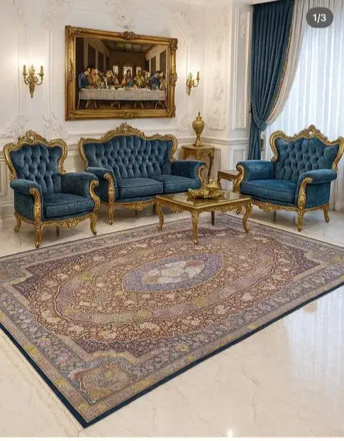 فرش دستباف (بساک) ۶ متری و۳ متری  تمام ابریشم|فرش|کرج, نوروزآباد|دیوار