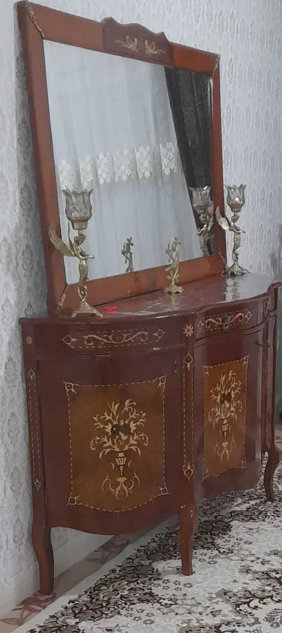 میز تلویزیون.بوفه.کنسول آینه چوبی|بوفه، ویترین، کنسول|بروجرد, |دیوار