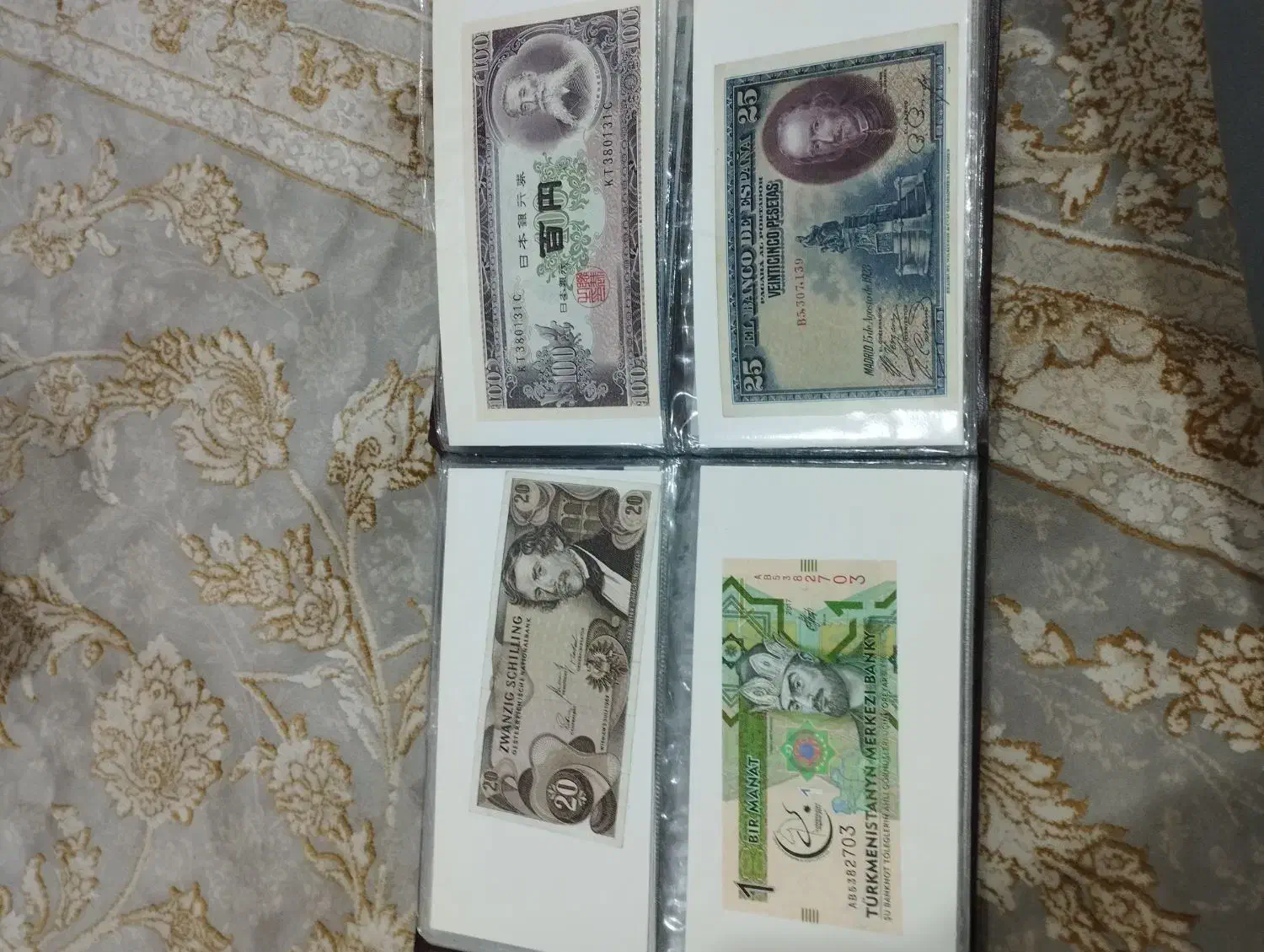 یک آلبوم۸۰عددی ازبهترین اسکناس های جهان|کلکسیون سکه، تمبر، اسکناس|سقز, |دیوار