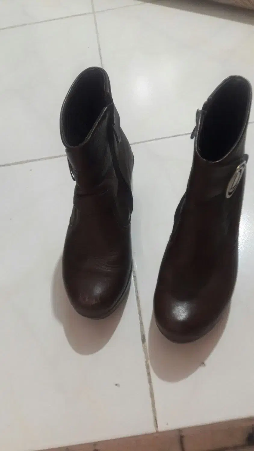 کفش نیم پوتین چرم|کیف، کفش، کمربند|سهند, |دیوار