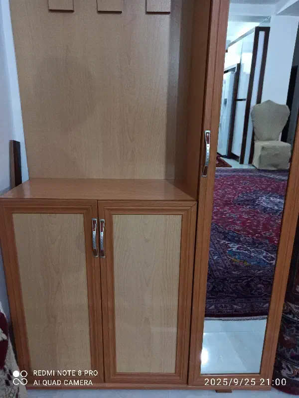 جاکفشی چوبی|جاکفشی، کمد، دراور|میانه, |دیوار