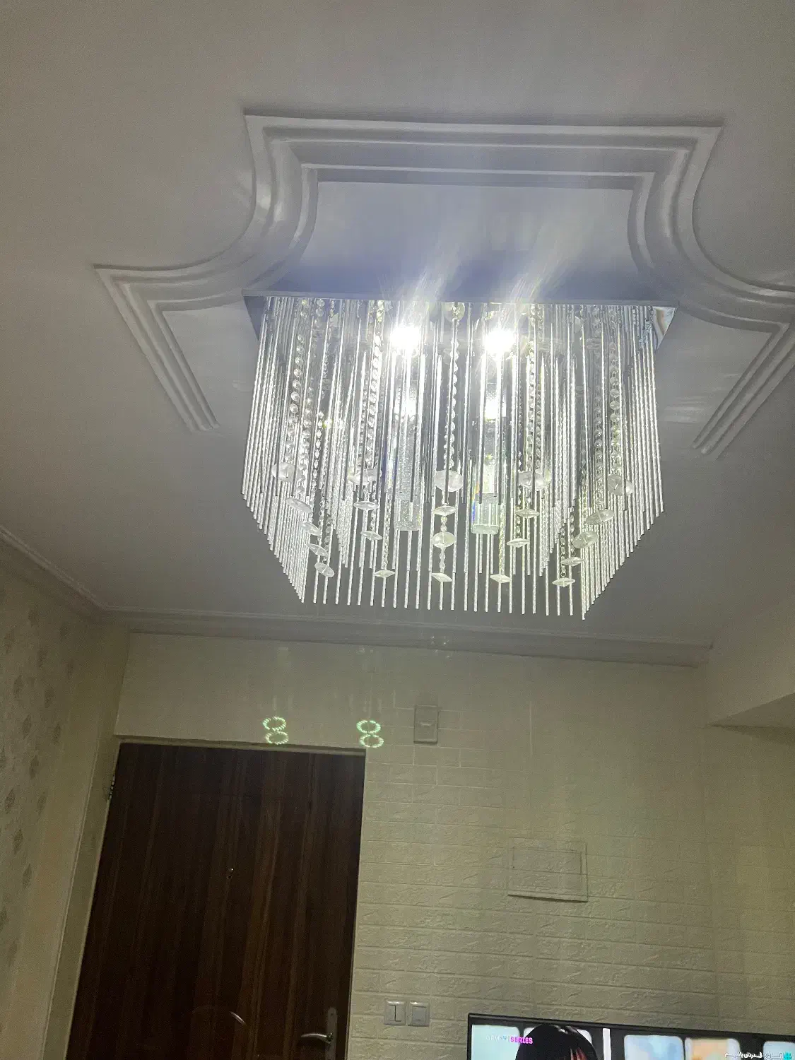 لوستر  کریستالی با ریموت|لوستر و چراغ آویز|رشت, امین الضرب|دیوار