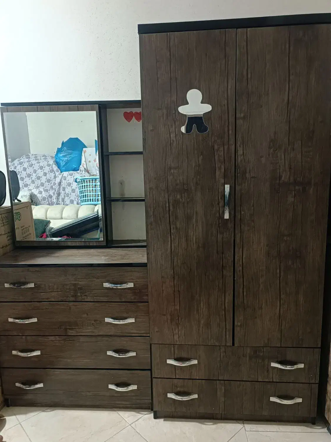 کمد لباس و میز ارایش ست|جاکفشی، کمد، دراور|قرچک, شهرک طلائیه|دیوار