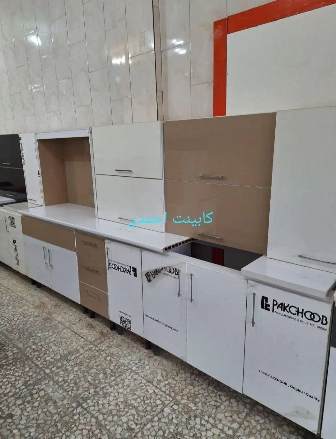 کابینت هایگلاس سفید طوسی سفید کاپوچینو کدz42|مصالح و تجهیزات ساختمان|کوچصفهان, |دیوار