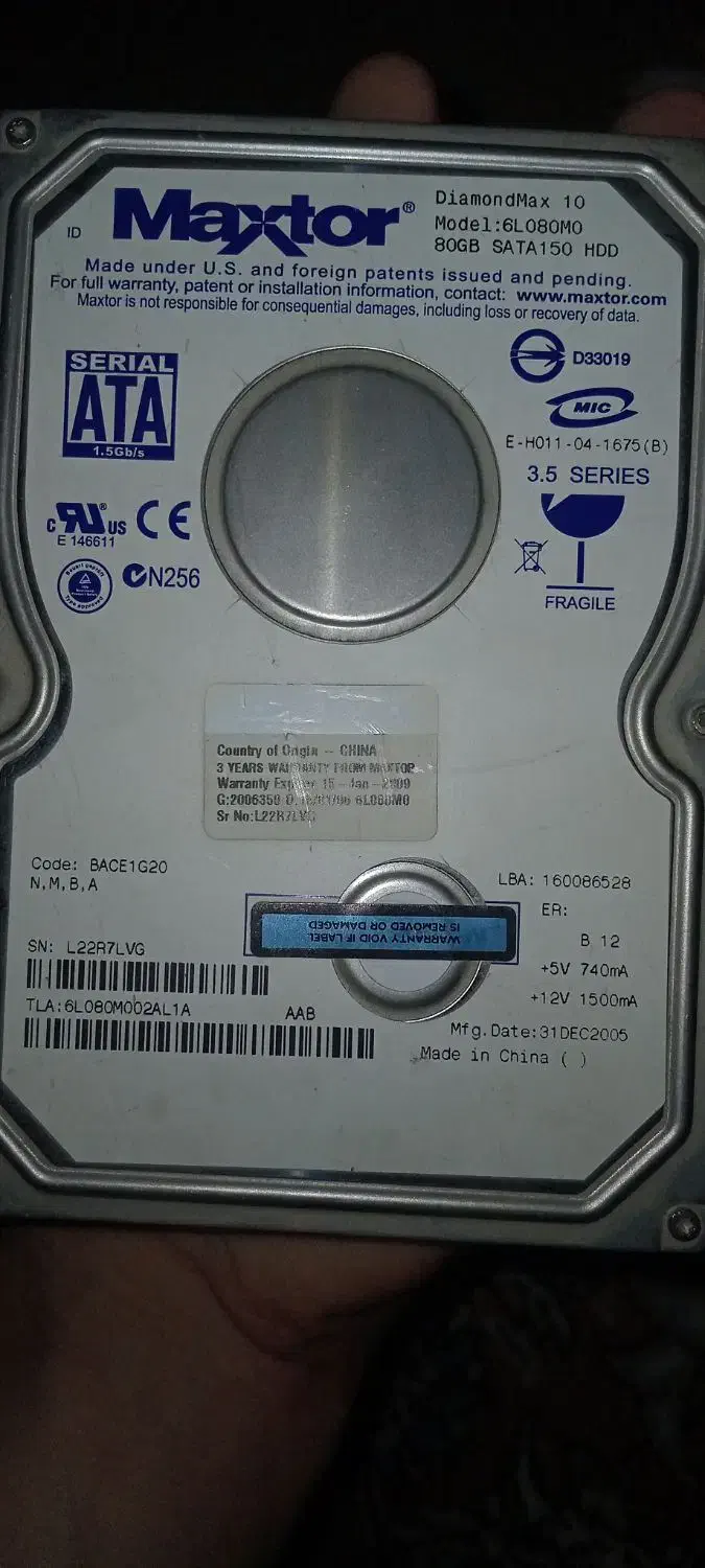 هارد ۱۶۰ ،۸۰،|قطعات و لوازم جانبی رایانه|مشهد, هفت تیر (نه دره)|دیوار