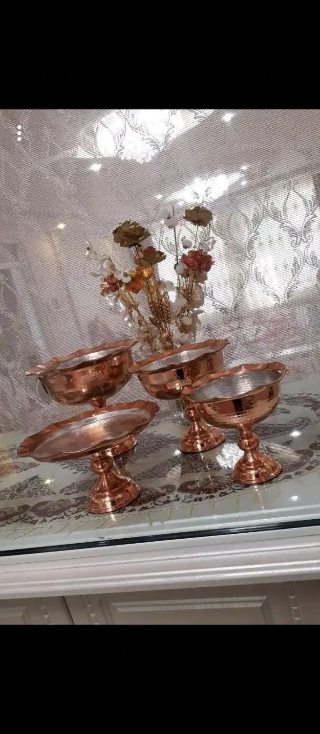 ظروف تزئینی ودکوری مسی به قیمت تولیدی|صنایع دستی و سایر لوازم تزئینی|مراغه, |دیوار