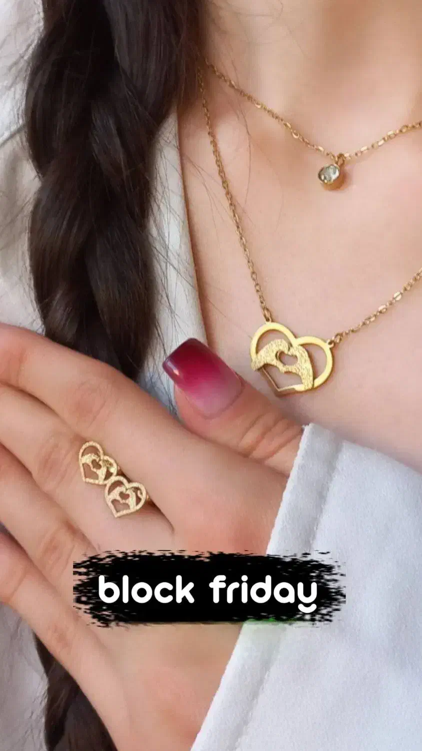 ست گردنبند و گوشواره دو لاین شاینی استیل|بدلیجات|اصفهان, شهرک کوثر|دیوار