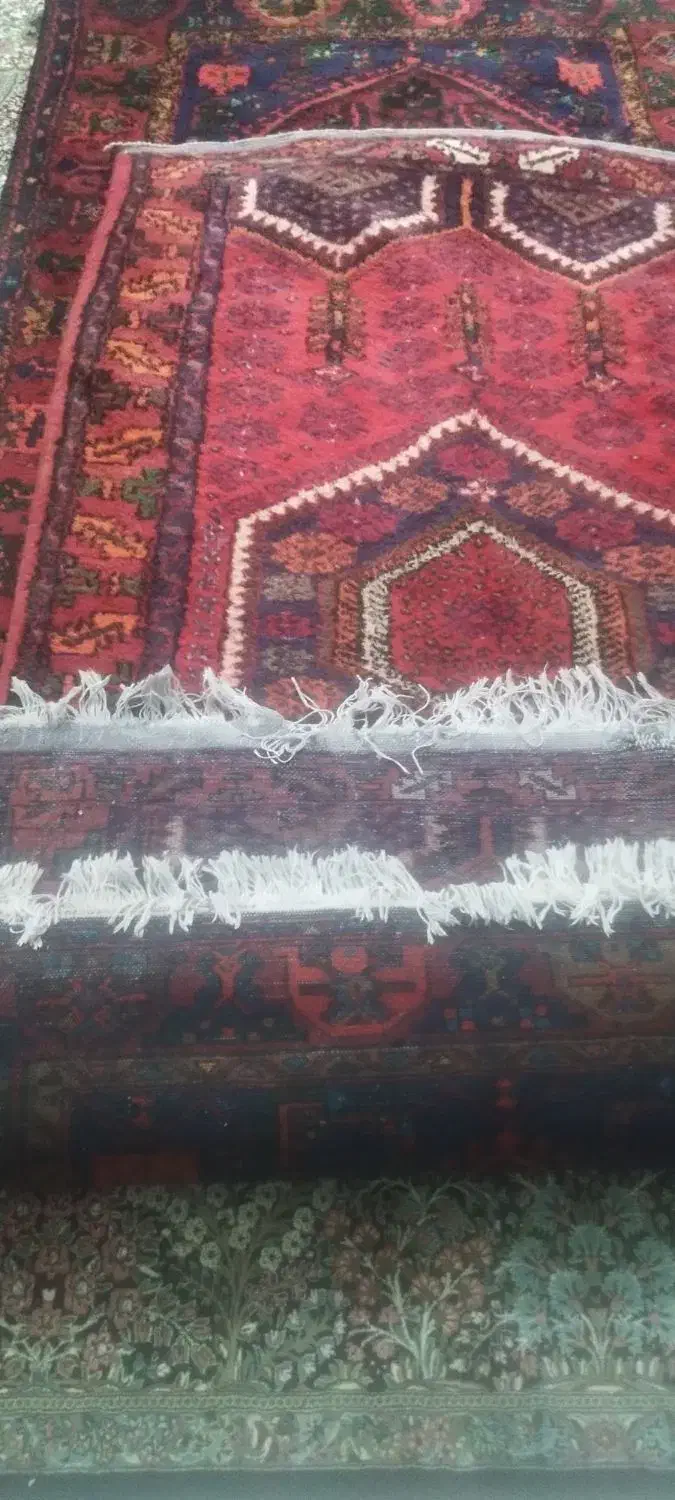 دوعددفرش دست بافت کاملا سنتی باطرحی قشنگ|فرش|شیراز, سعدیه جنوبی|دیوار