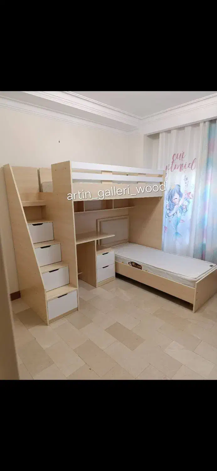 تخت تختخواب دو طبقه کمجا مدل گالاردو|تخت و سرویس خواب|تهران, جوانمردان (اندیشه)|دیوار