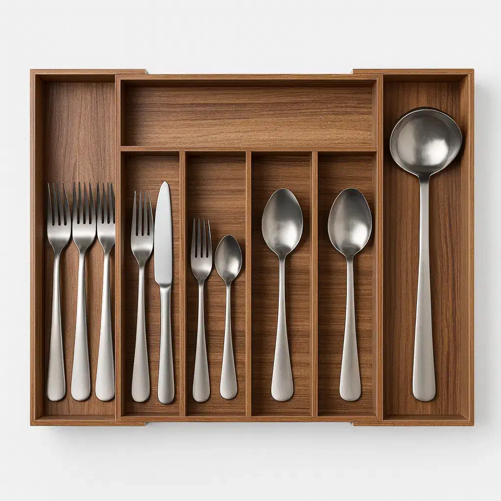 جاقاشقی چوبی کشویی ، داخل کشو رایکا|آبچکان و نظمدهنده ظروف|مشهد, سجادیه|دیوار