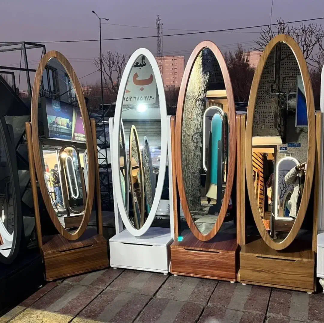 نقره ای اینه قدی مانیلا|آینه|خرمآباد, |دیوار