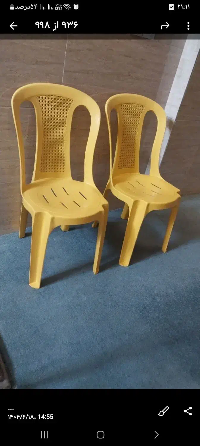 دوعددصندلی پلاستیکی|صندلی و نیمکت|کرج, مجتمع صنفی صنعتی|دیوار