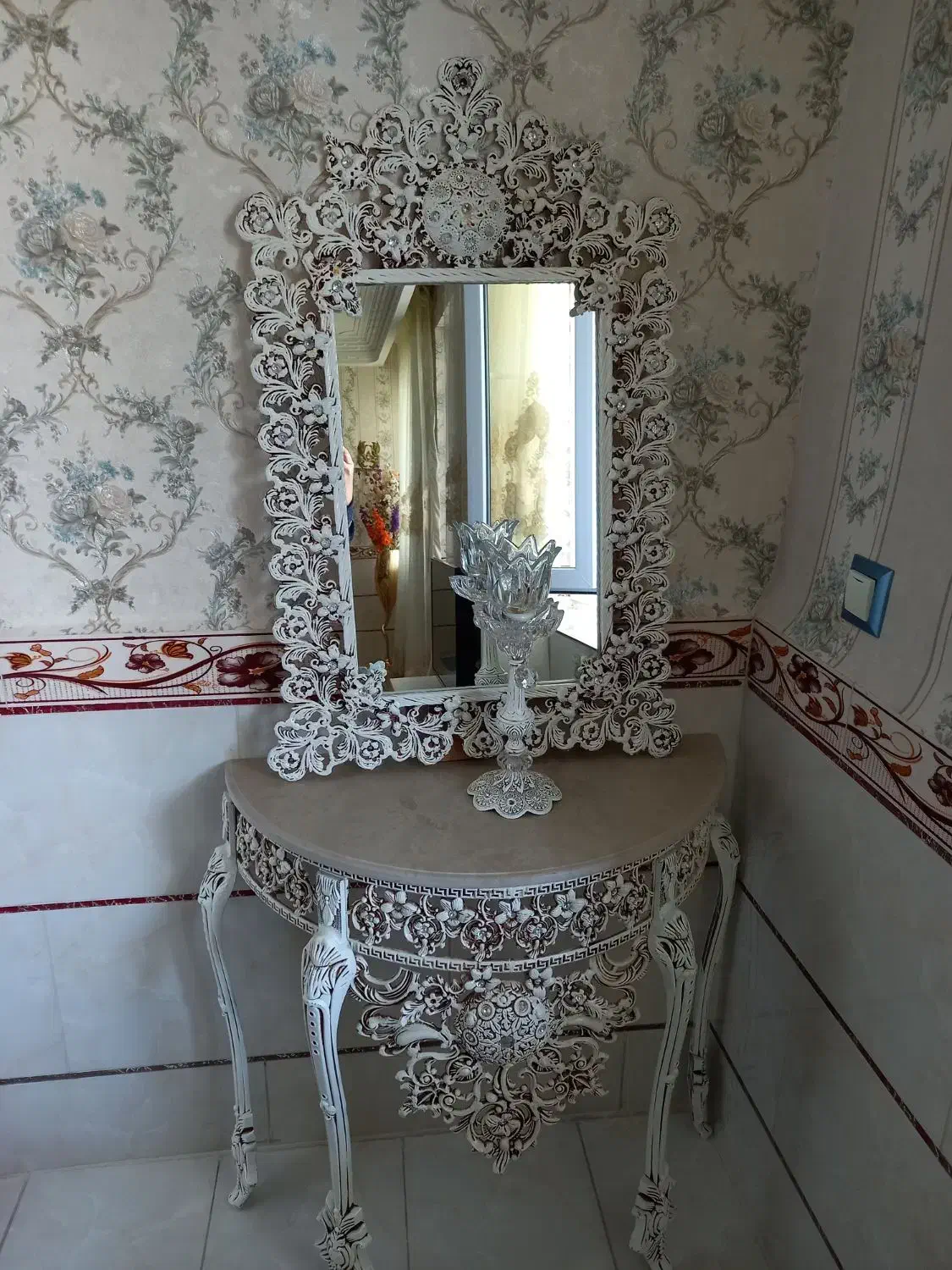 اینه شمعدان سالم|بوفه، ویترین، کنسول|آبیک, |دیوار