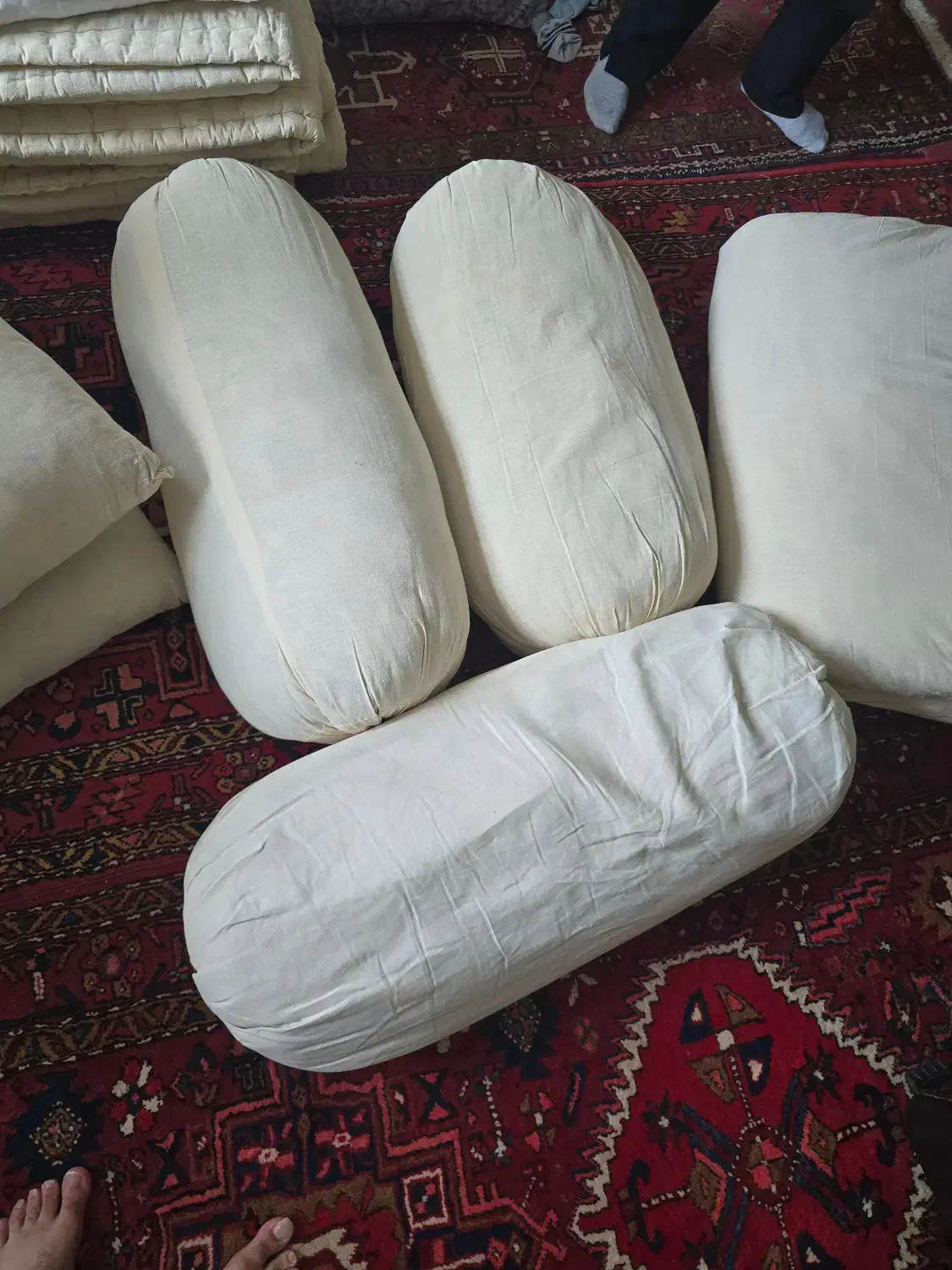 پشتی و بالشت پشم گوسفند درجه 1|رختخواب، بالش، پتو|اهر, |دیوار