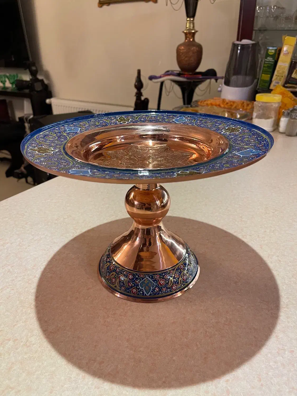 شیرینی خوری مس پرداز به سایز بزرگ|صنایع دستی و سایر لوازم تزئینی|عباس‌آباد, |دیوار