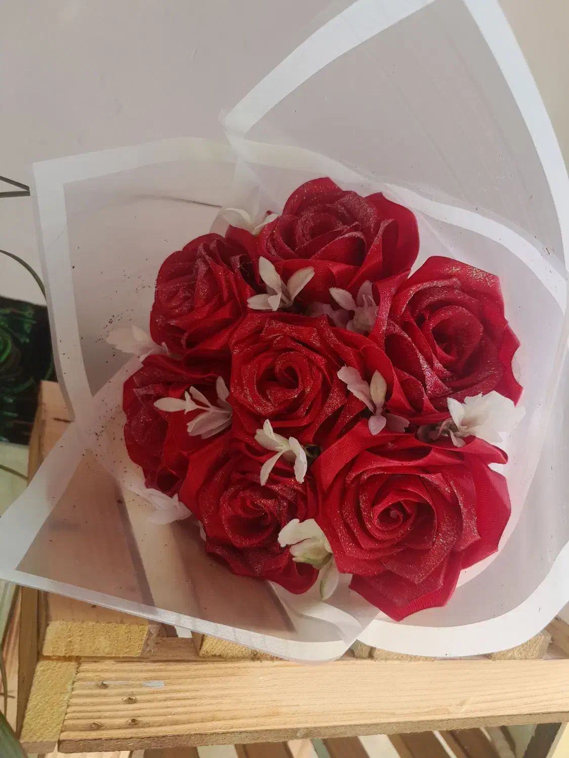 دسته گل روبانی|گل مصنوعی|خرم‌آباد, |دیوار