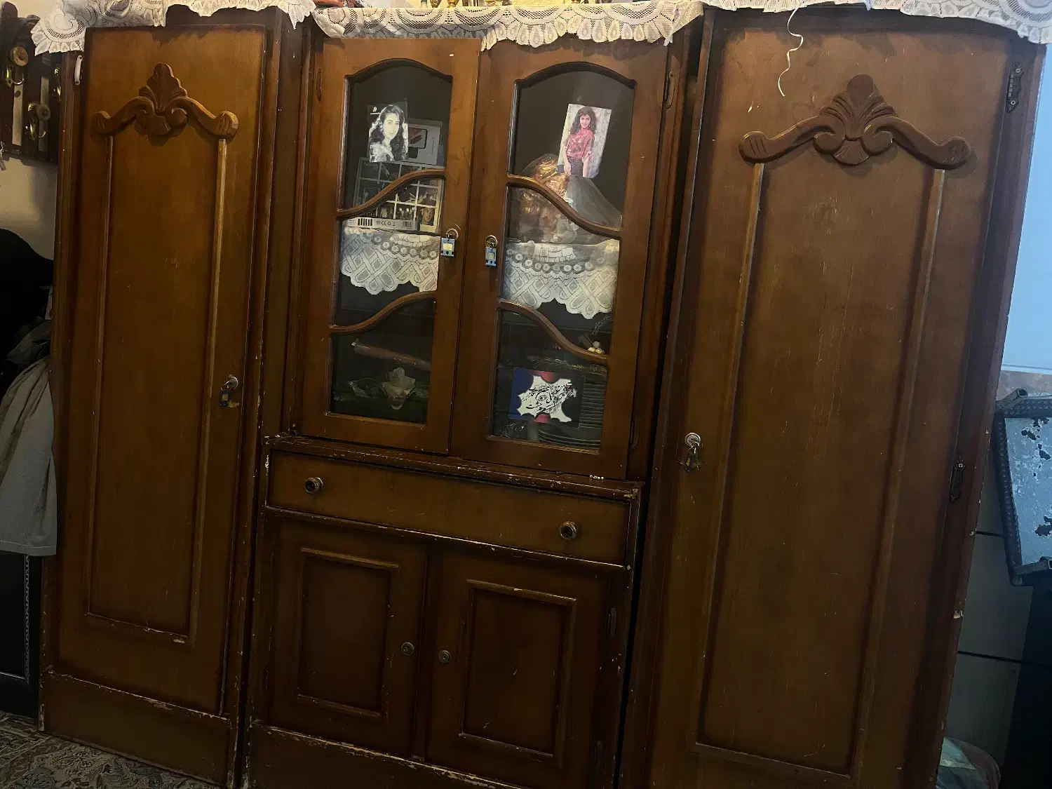 کمد سه تیکه|جاکفشی، کمد، دراور|کرمان, |دیوار