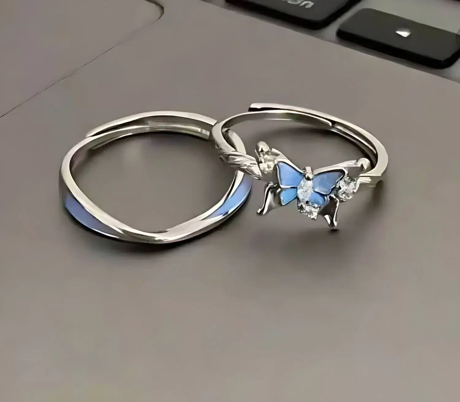 انگشتر ست پروانه آبی|بدلیجات|زابل, |دیوار