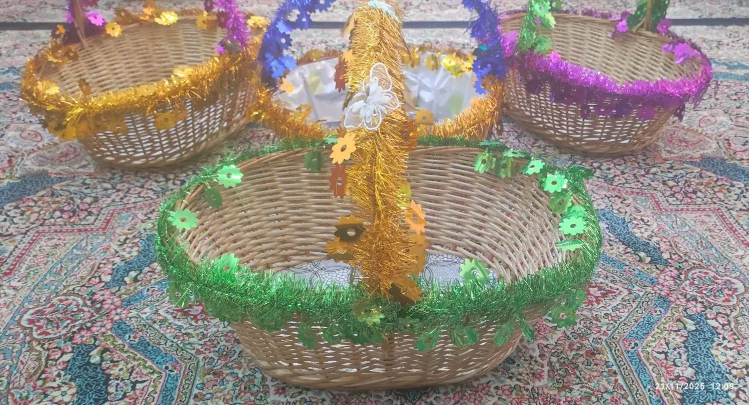 سبد حصیری زیبا|صنایع دستی و سایر لوازم تزئینی|قم, دروازه کاشان|دیوار