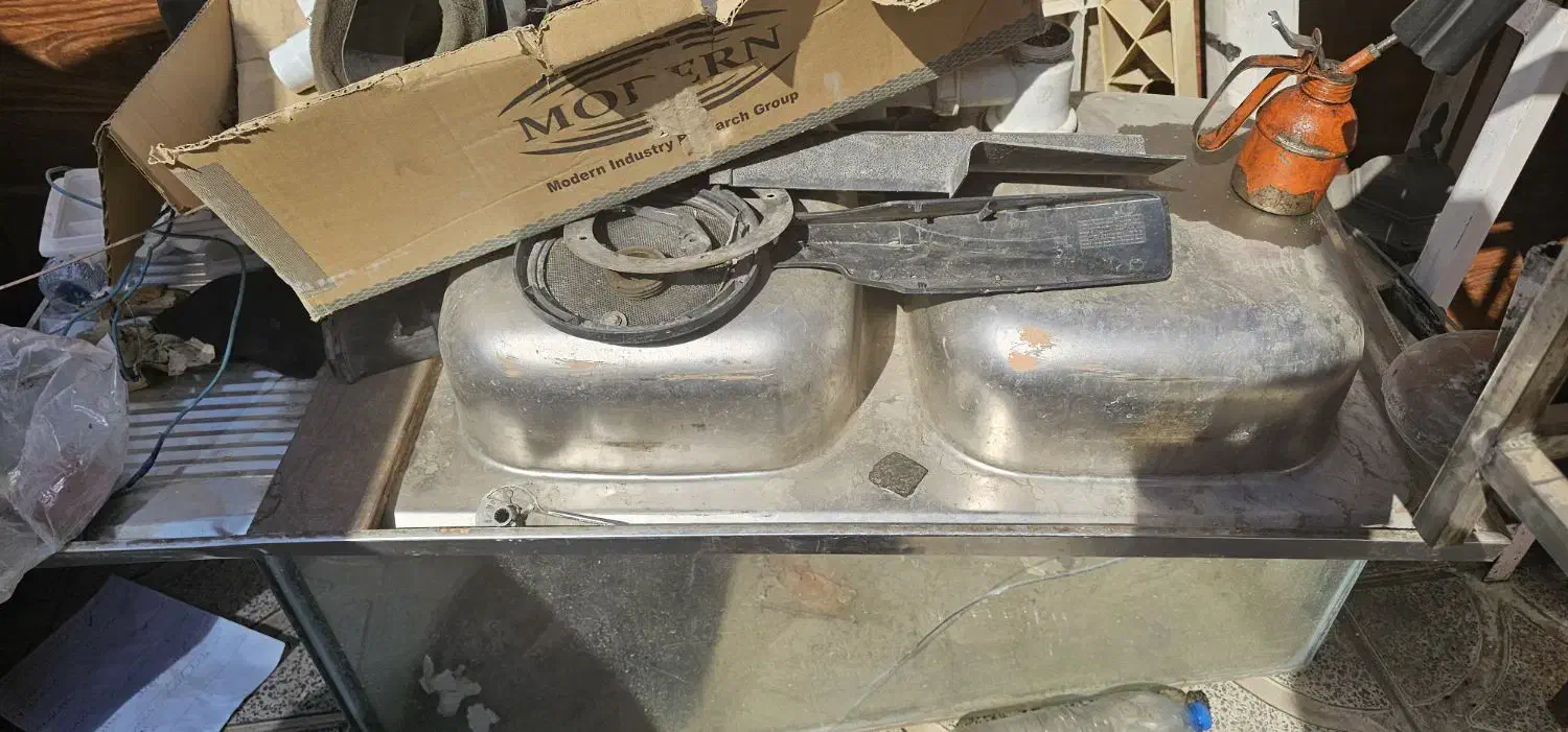 سینک ظرفشویی دو کاسه کاملا سالم|مصالح و تجهیزات ساختمان|کرمانشاه, |دیوار