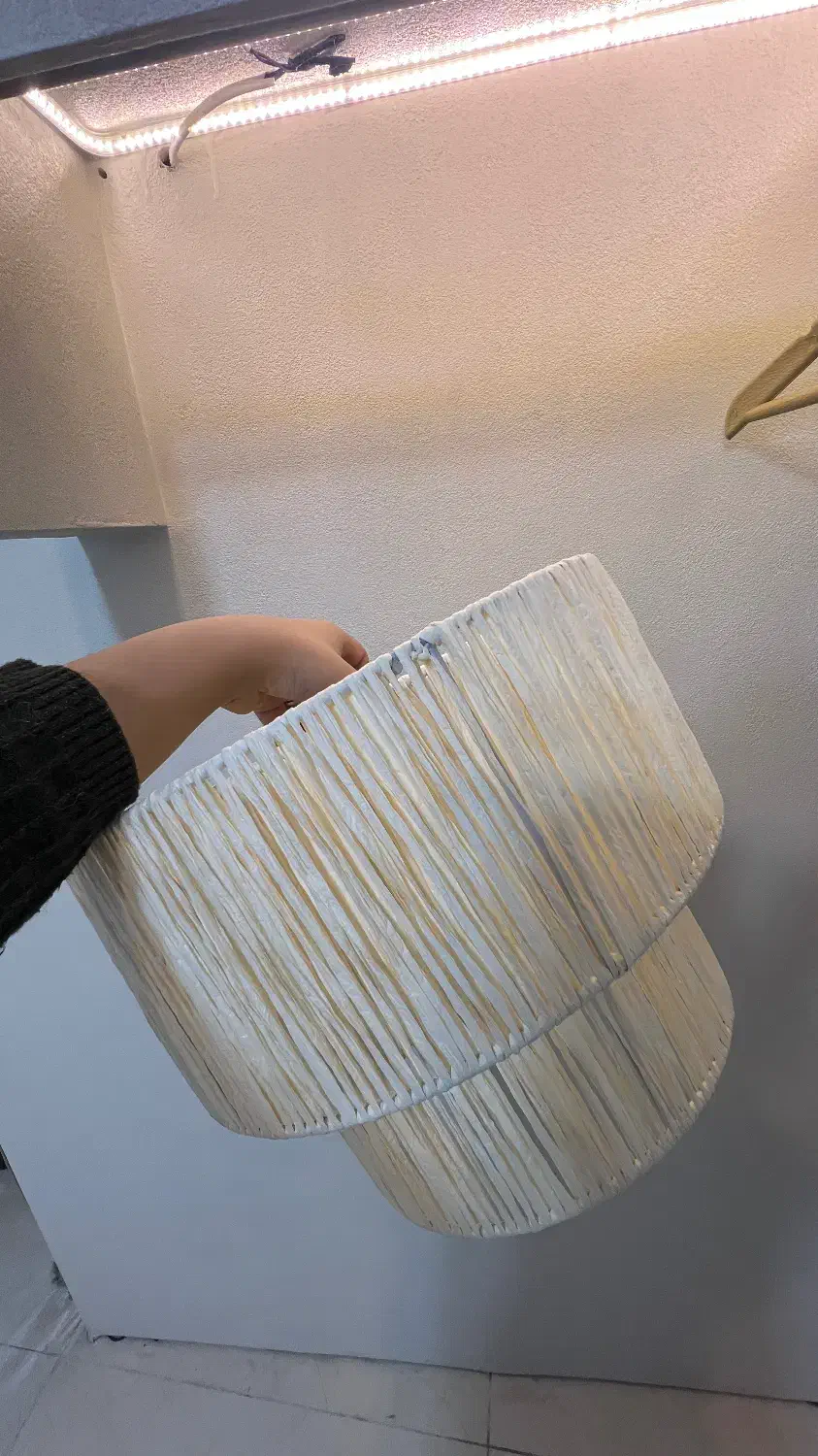 لوستر رافیا|لوستر و چراغ آویز|رودسر, |دیوار