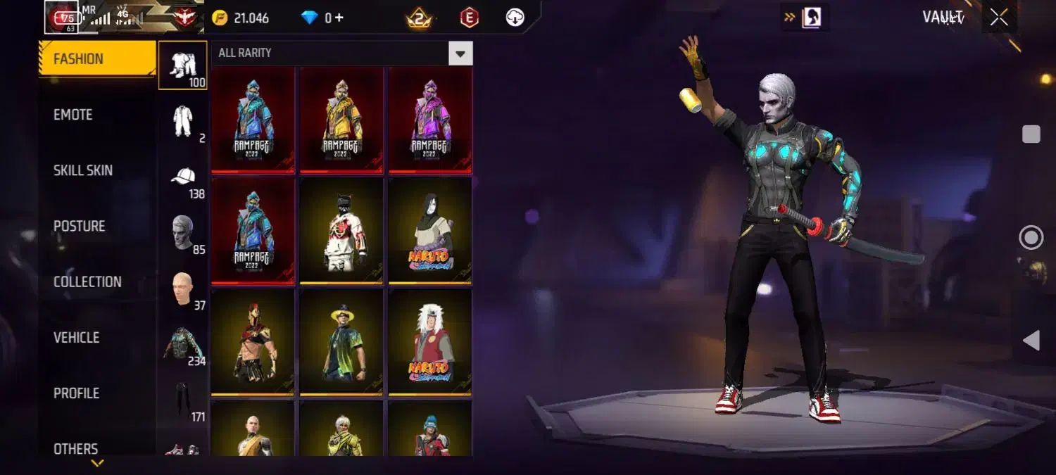 اکانت فری فایر لول 63 رمپیج دار فول|کنسول، بازی ویدئویی و آنلاین|برازجان, |دیوار