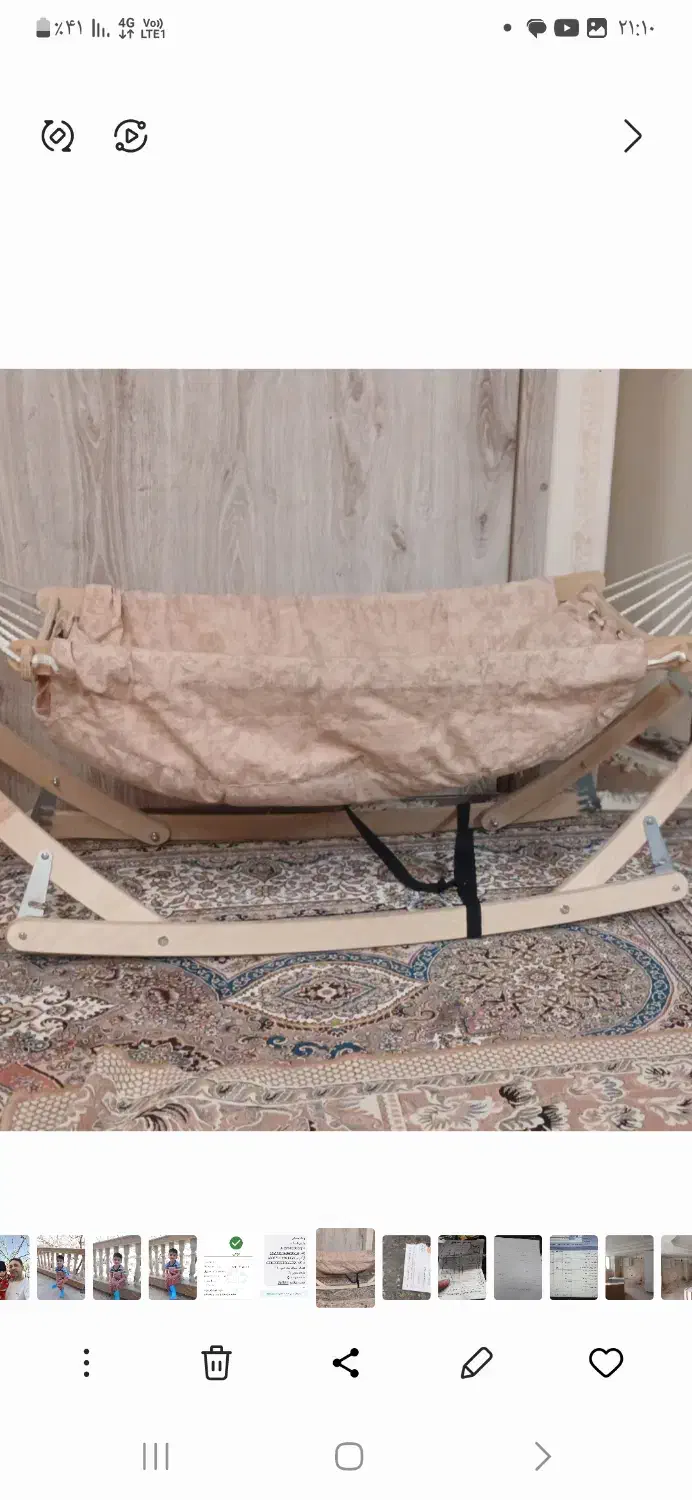 گهواره چوبی نوزاد|اسباب و اثاث بچه|تهران, گلستان (شهرک راه آهن)|دیوار