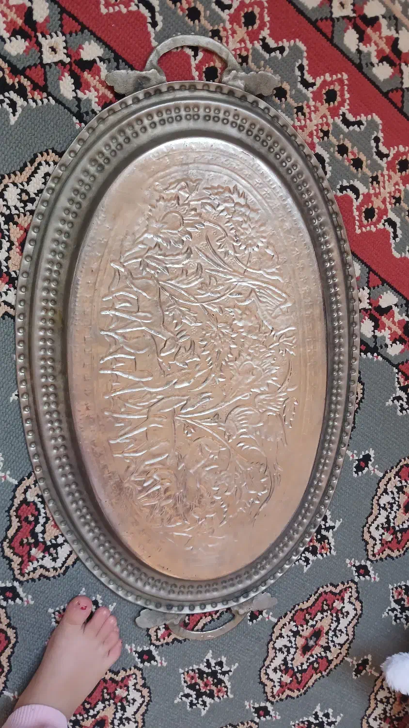 سینی بیضی عتیقه|کلکسیون اشیاء عتیقه|سهند, |دیوار