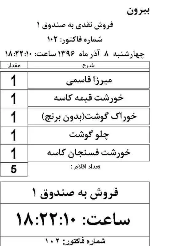 نرم افزار جامع فروش رستوران ، فست فود و کترینگ|خدمات مالی، حسابداری، بیمه|هشتگرد, فاز ۲ مهستان|دیوار