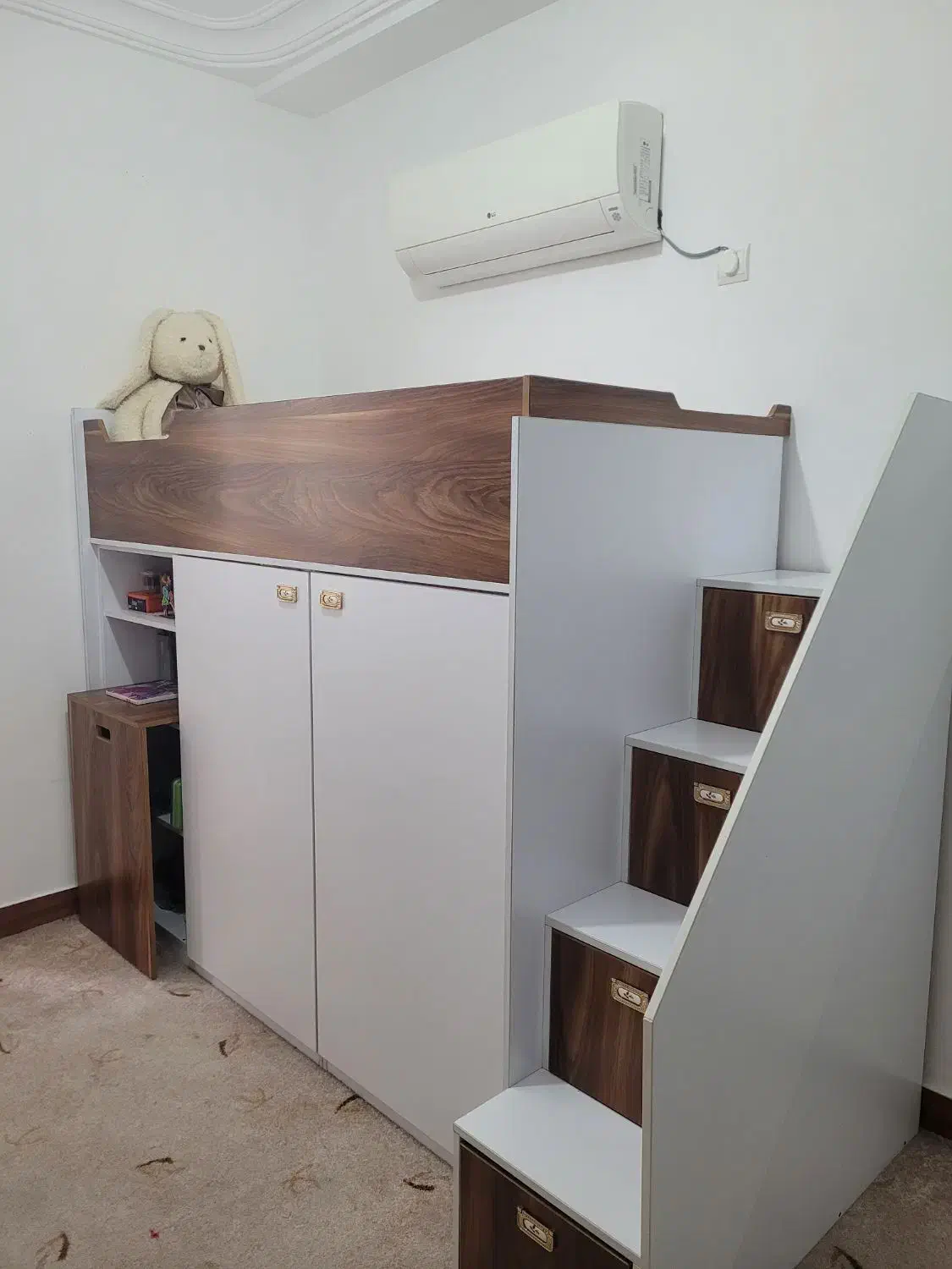 تخت دو طبقه کودک و نوجوان|تخت و سرویس خواب|رشت, معلم|دیوار