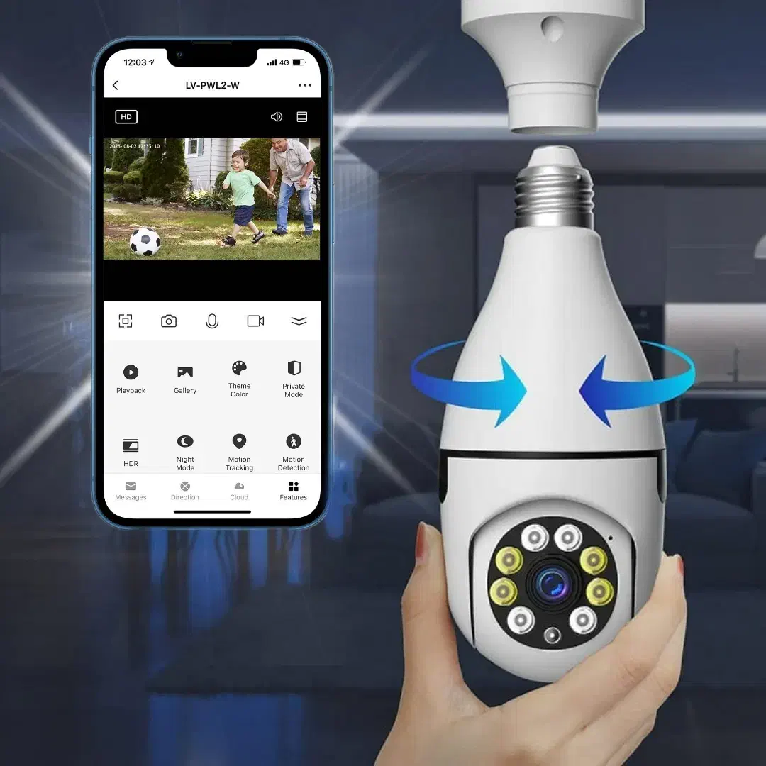 امنیت ۳۶۰ درجه/قدرت فوق‌العاده/دوربین لامپی بیسیم|خدمات پیشه و مهارت|کوهدشت, |دیوار