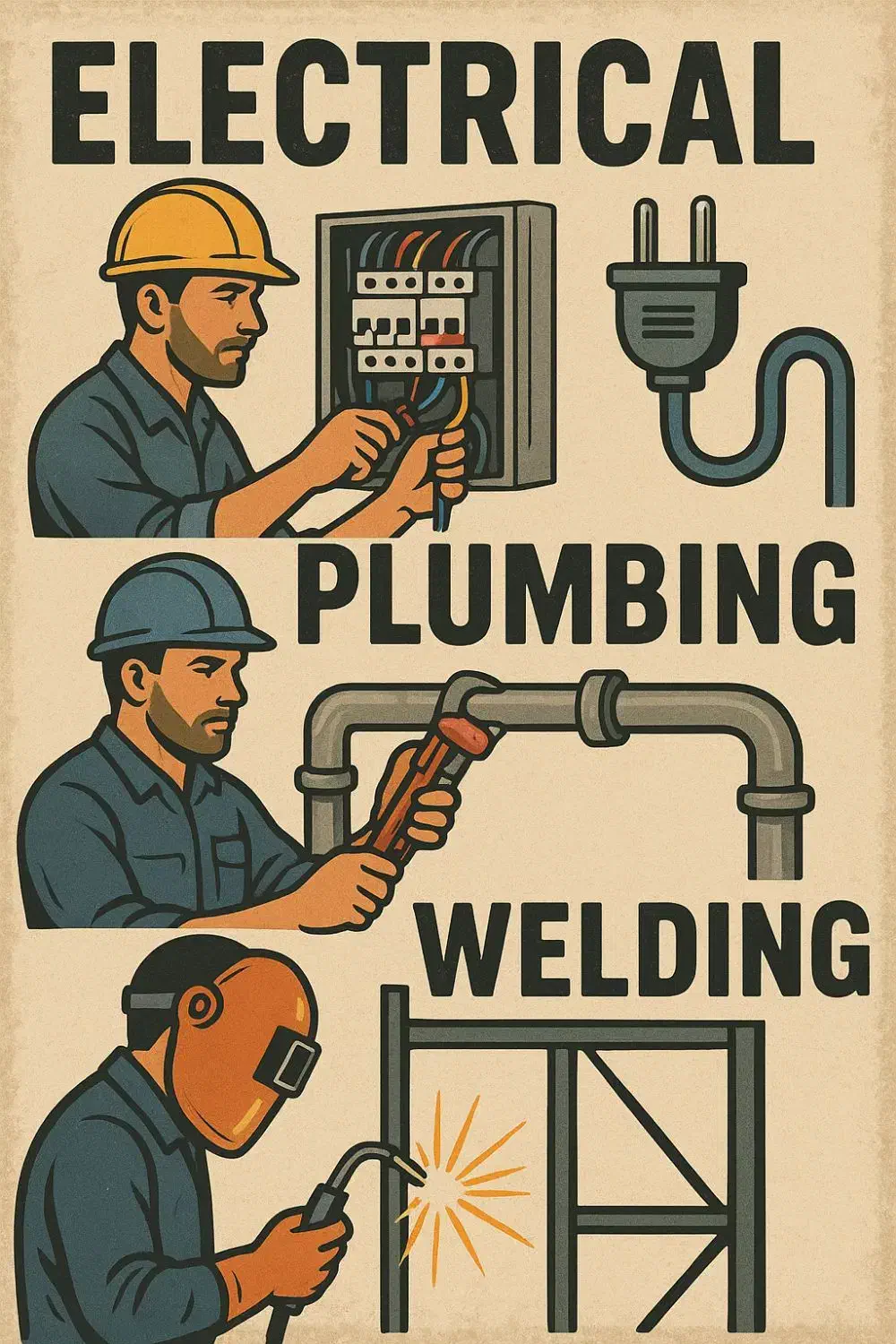 لوله کشی برق کشی و جوشکاری|خدمات پیشه و مهارت|وحیدیه, |دیوار