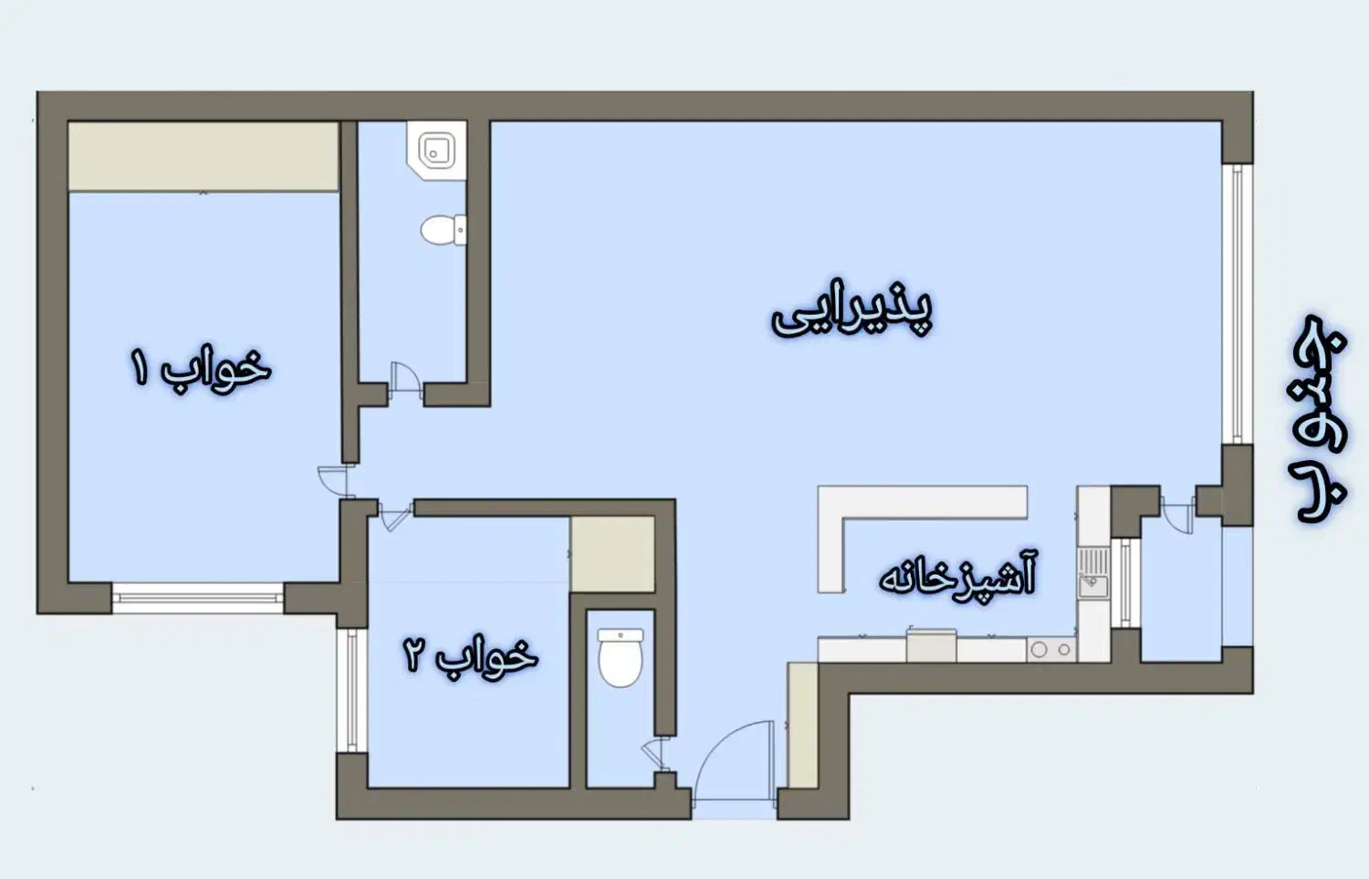 ۹۳متر قلب پونک تراورتن خطی رو به آفتاب|فروش آپارتمان|تهران, پونک|دیوار