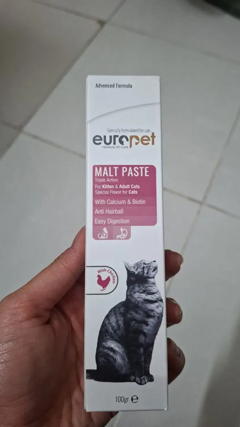خمیر مالت گربه «یوروپت» با طعم مرغ (۱۰۰ گرم)|لوازم جانبی حیوانات|مشهد, تربیت (صدف)|دیوار