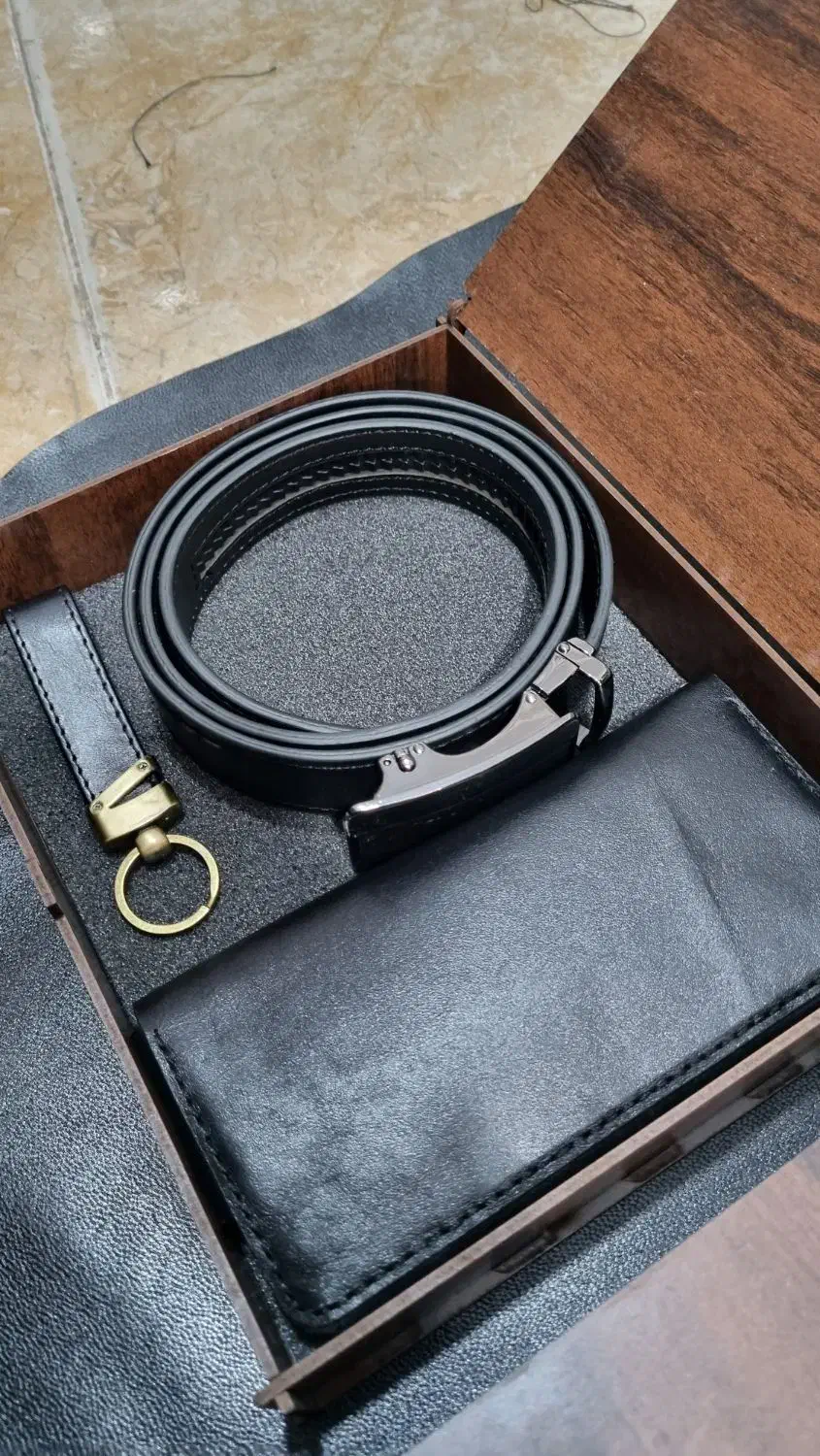 ست ۳ تیکه چرم گاوی|کیف، کفش، کمربند|گنبد کاووس, |دیوار