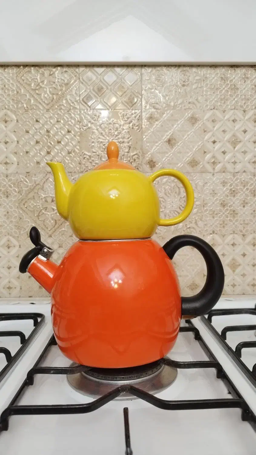 کتری سوتدار با دوقوری|قوری، کتری، قهوهساز دستی|زنجان, |دیوار