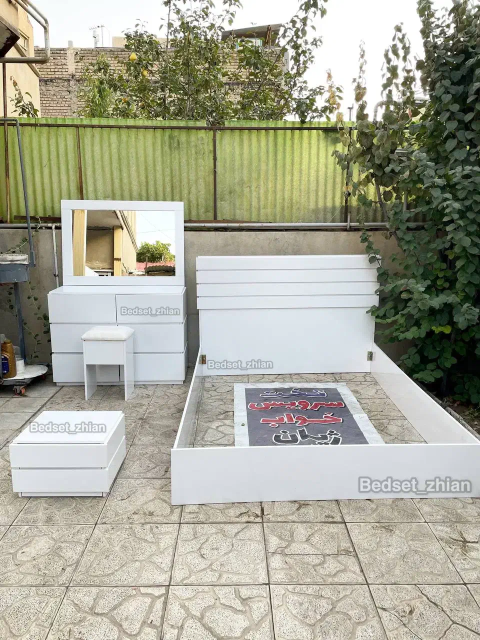 تخت خواب سرویس خواب ام دی اف ملامینه|تخت و سرویس خواب|پردیس, فاز ۱|دیوار