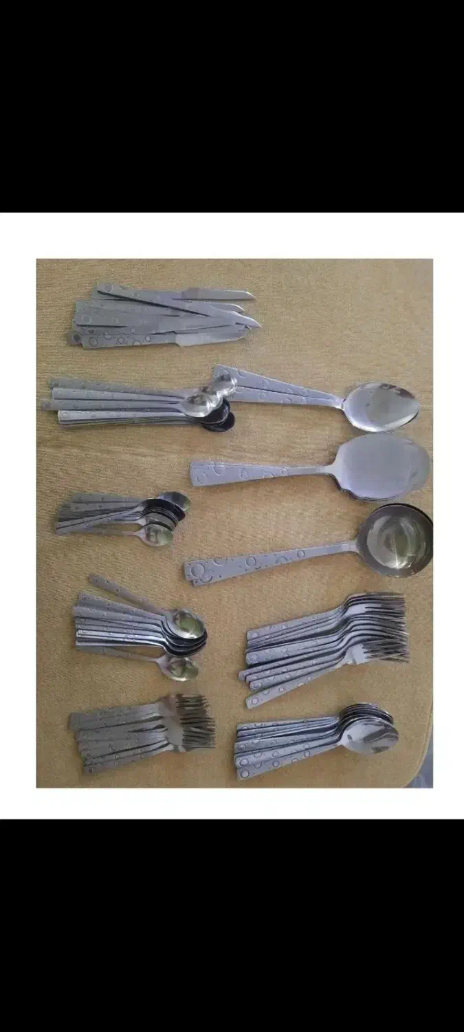 سرویس قاشق چنگال ۱۲ نفره|ظروف سرو و پذیرایی|خرم‌آباد, |دیوار