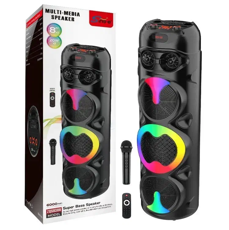 اسپیکر پارتی مدل zq 8309 ارتفاع یک متر با میکروفن|سیستم صوتی خانگی|سیرجان, |دیوار