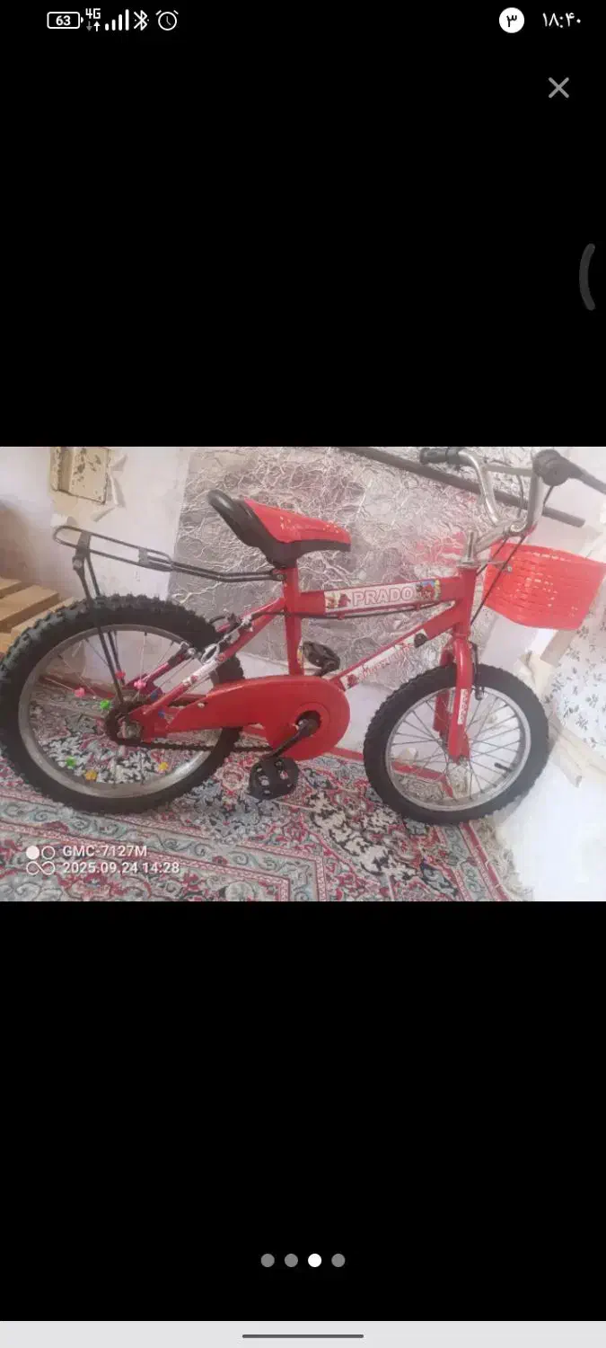 سایز 16 دوچرخه قرمز|دوچرخه، اسکیت، اسکوتر|شیراز, صاحب الزمان|دیوار