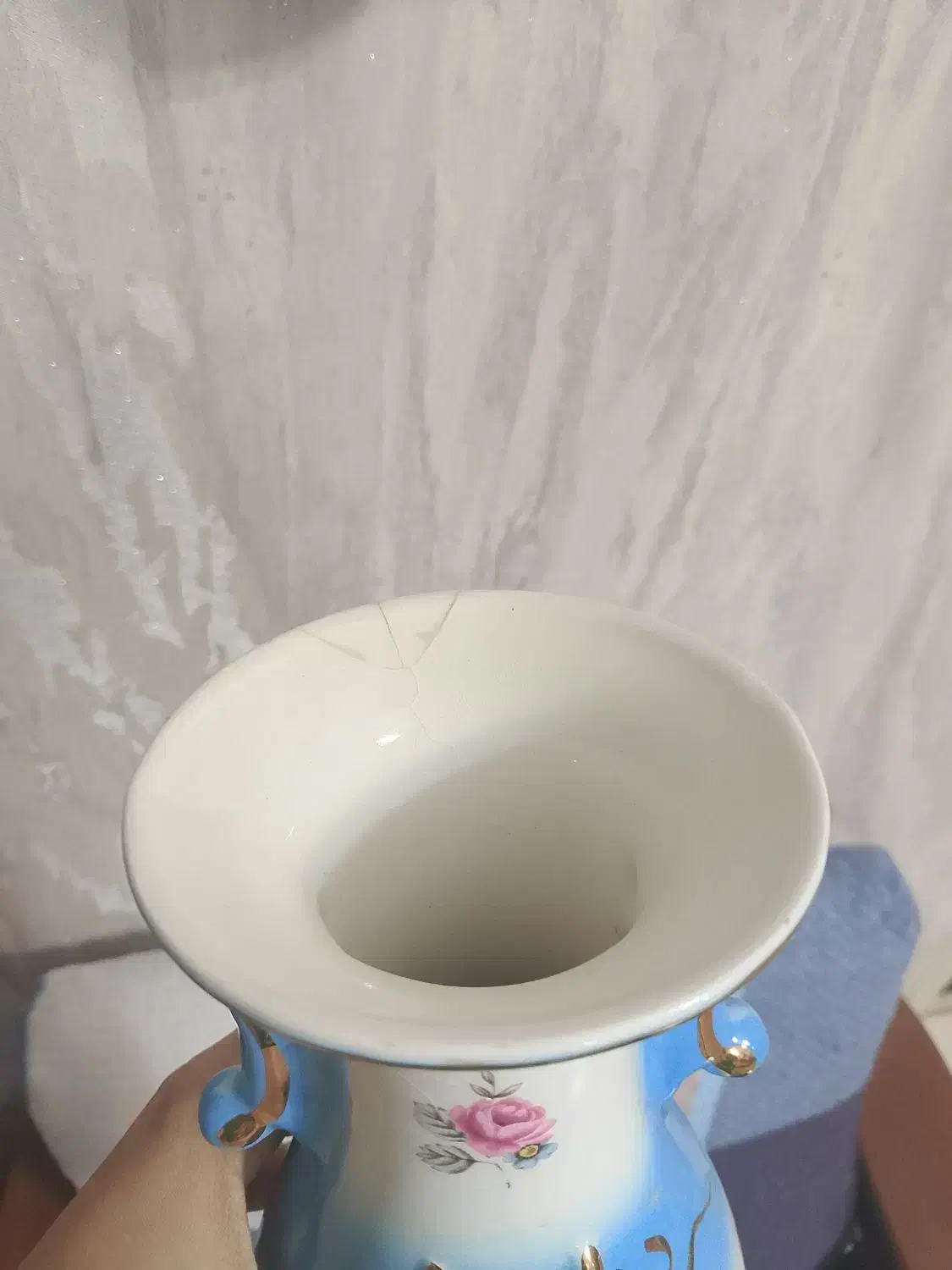 گلدان چینی عتیقه دو طرفه چهل سانت|مجسمه، تندیس، ماکت|تبریز, |دیوار