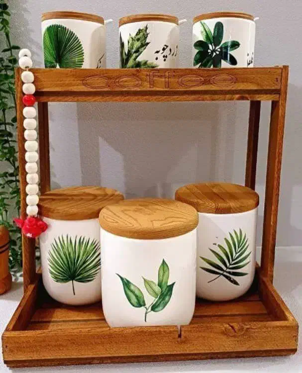 استند دوطبقه چوبی زیبا|آبچکان و نظمدهنده ظروف|بندرعباس, |دیوار