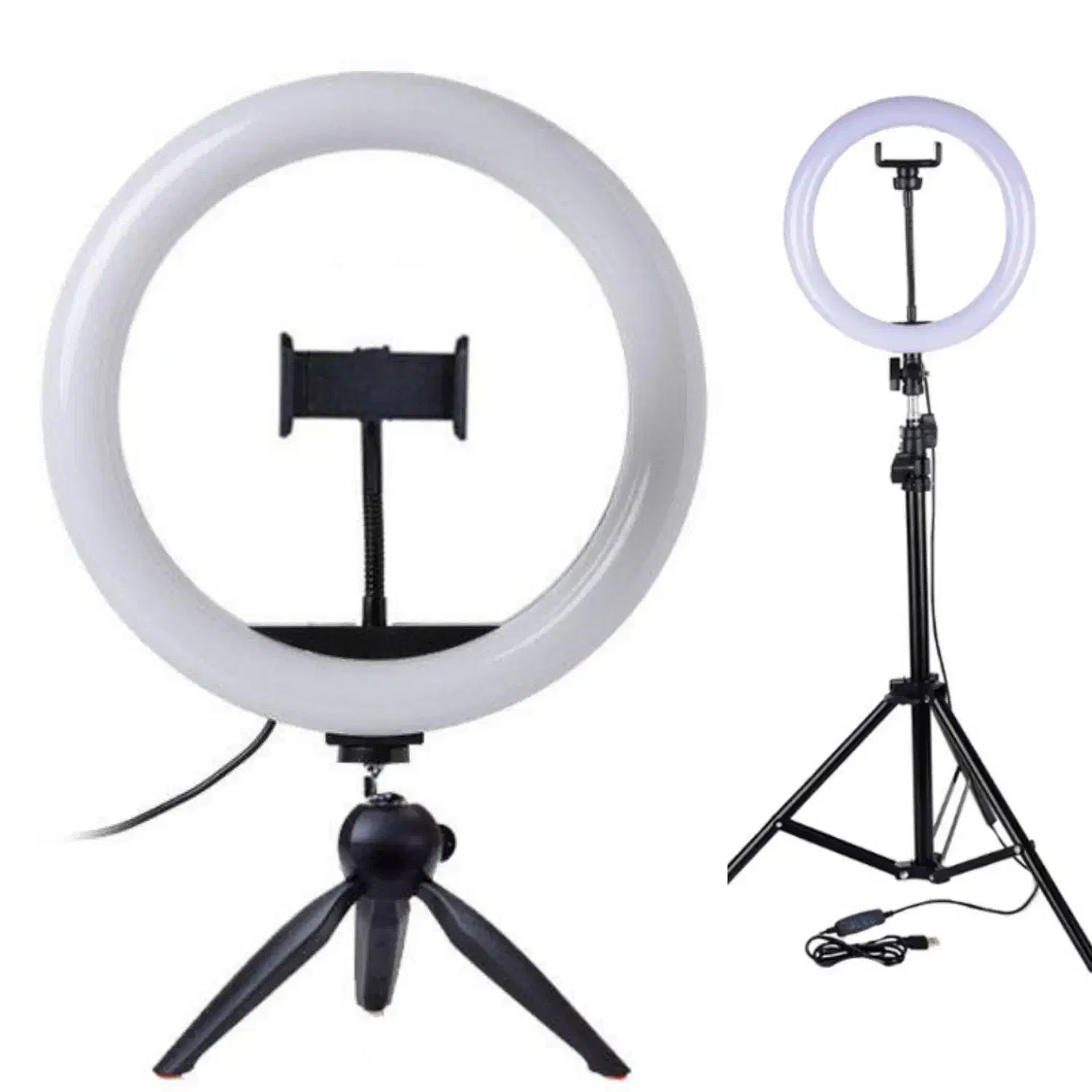 رینگ لایت 26 سانتی بهمراه پایه فلزی 2 متری|لامپ و چراغ|قم, زند آباد|دیوار