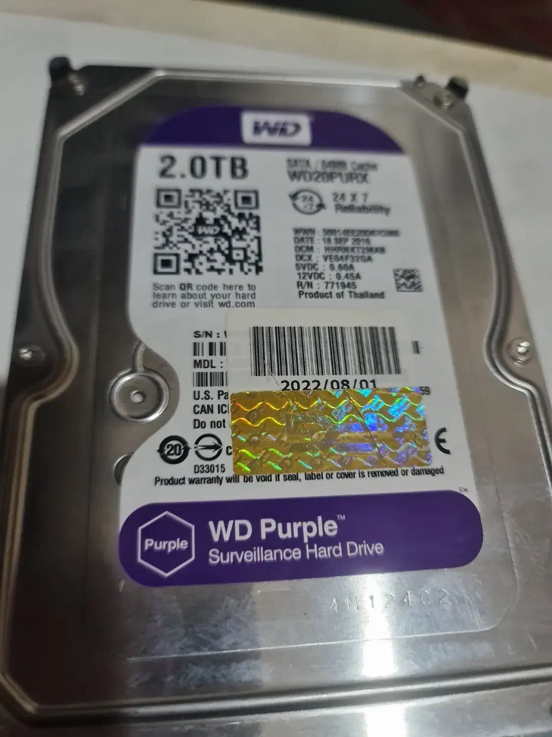 هارد وسترن بنفش 2.0 TB|قطعات و لوازم جانبی رایانه|اردبیل, |دیوار