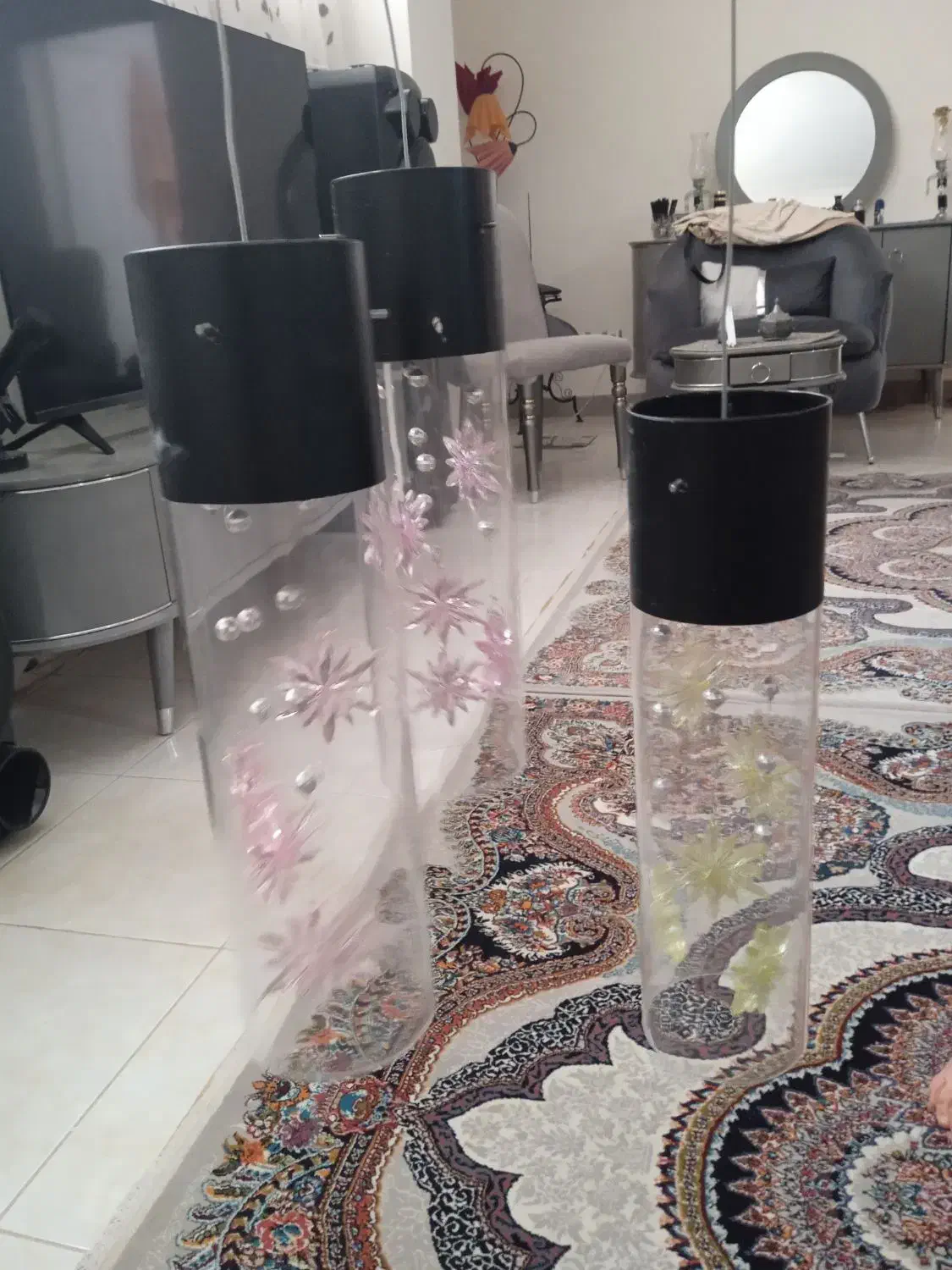 لوستر شیشه ای|لوستر و چراغ آویز|تبریز, |دیوار