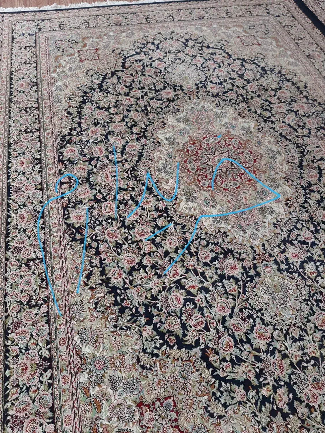 فرش|فرش|آبیک, |دیوار