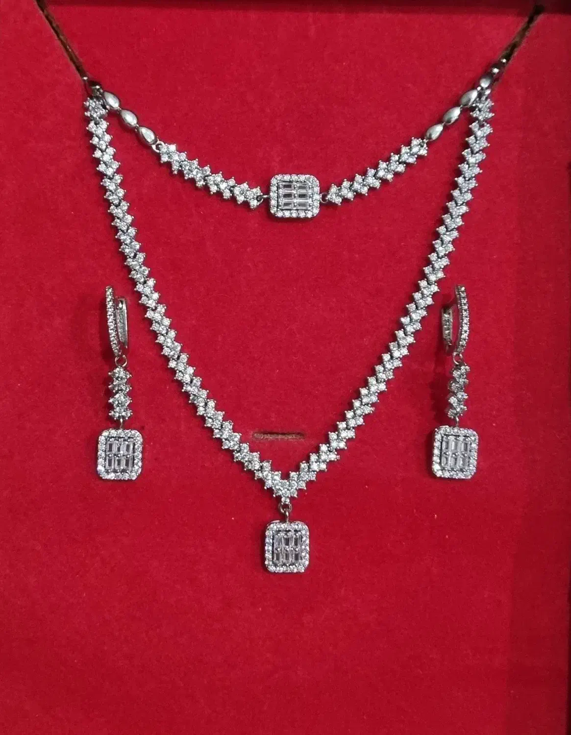 نیمست نقره مدل جواهری نگین باگت|جواهرات|کرج, گوهردشت|دیوار