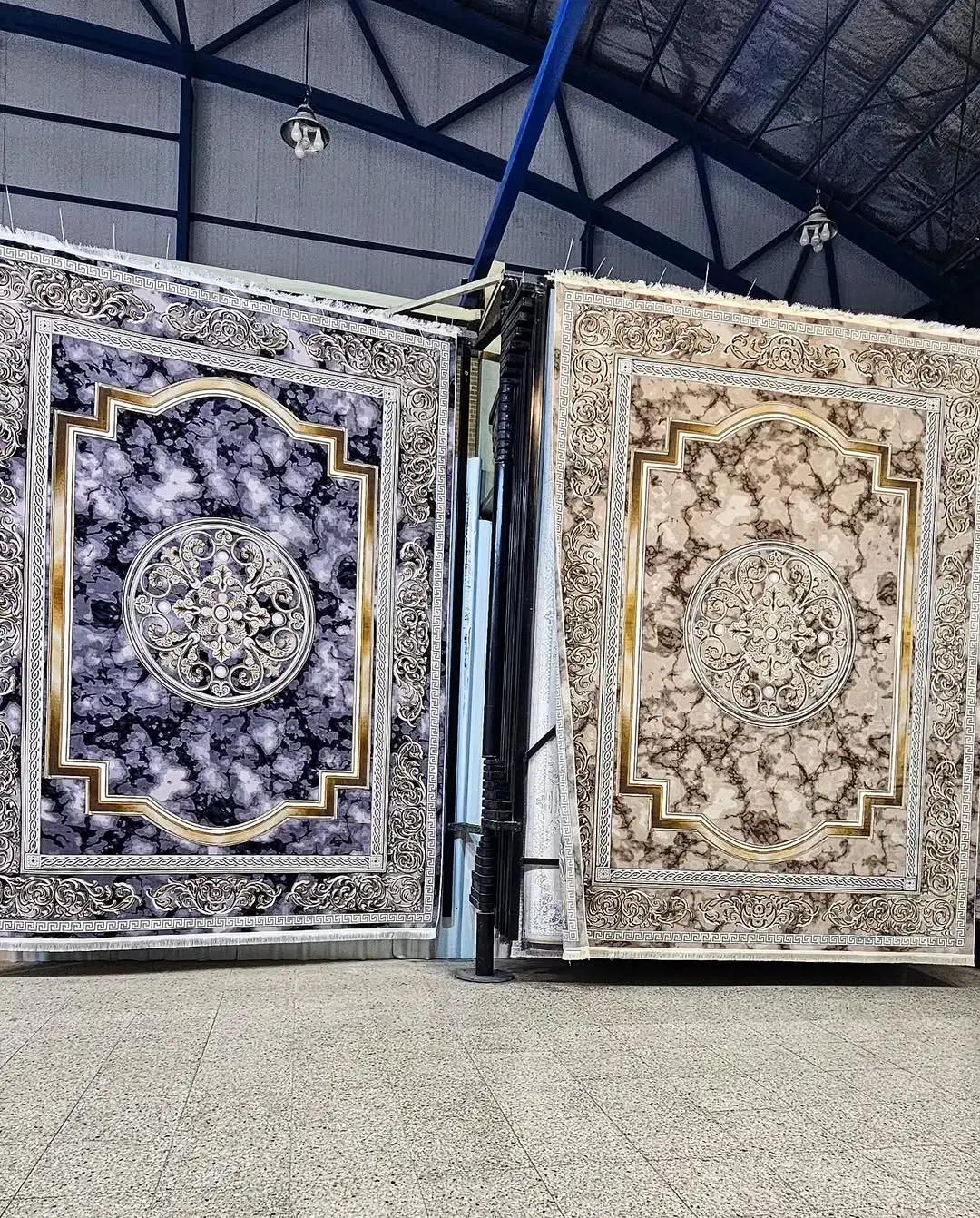 فرش آفرود ۱۰۰۰شانه زمرد کویر کاشان تراکم ۳۰۰۰نخی|فرش|شیراز, فرگاز|دیوار