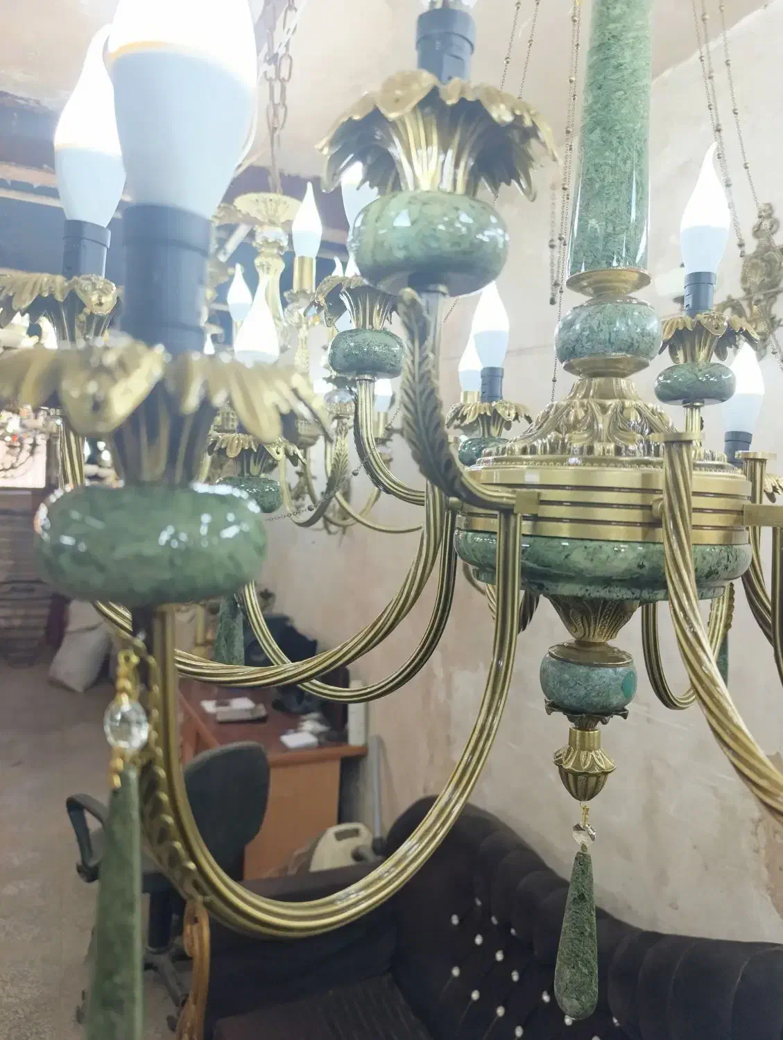 لوستر سنگی اقساطی|لوستر و چراغ آویز|اصفهان, کردآباد|دیوار