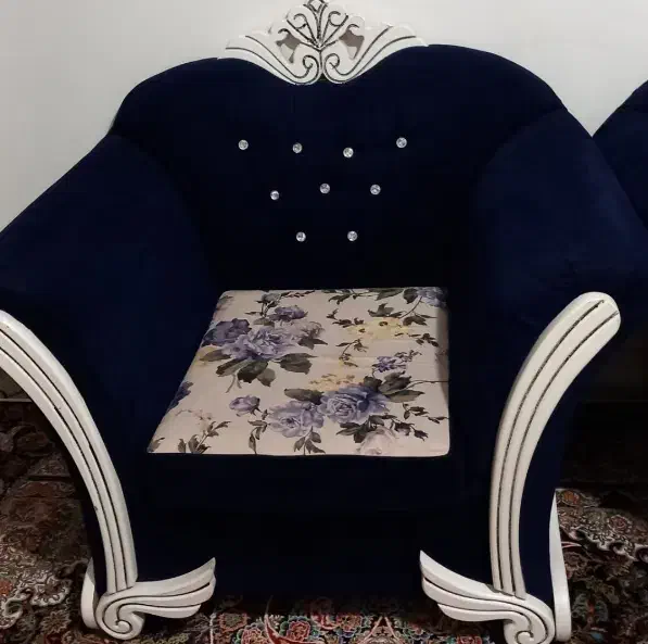 مبل راحتی7 نفره رنگ سرمه ای|مبلمان خانگی و میز عسلی|آبیک, |دیوار